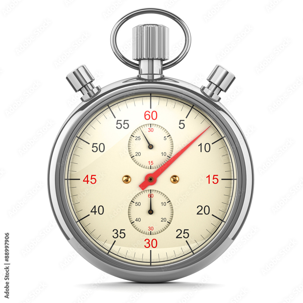 Stopwatch isolated on white backround 3d. Stopwatch isolated on white backround 3d.