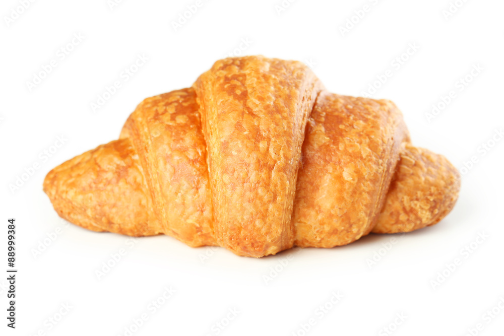 Tasty croissant isolated on a white Tasty croissant isolated on a white