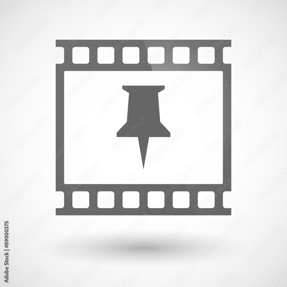 Photographic film icon with a push pin