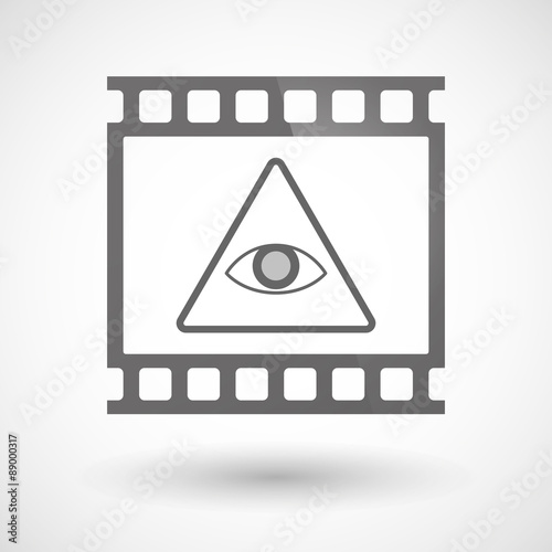 Photographic film icon with an all seeing eye