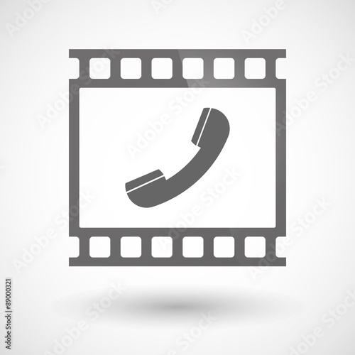 Photographic film icon with a phone