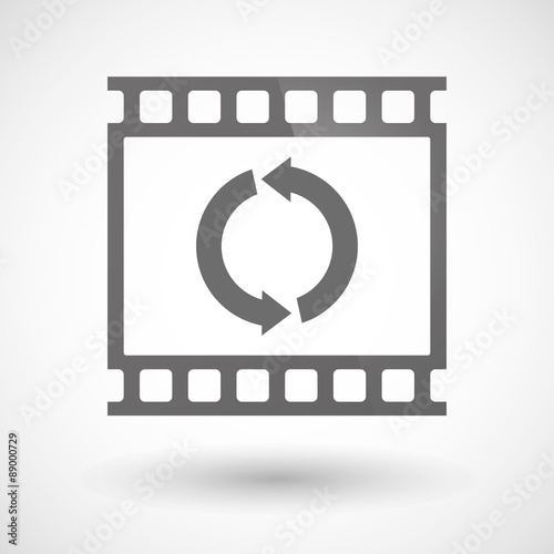 Photographic film icon with a recycle sign