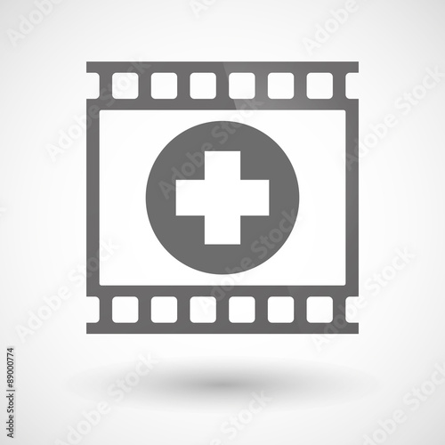 Photographic film icon with a pharmacy sign