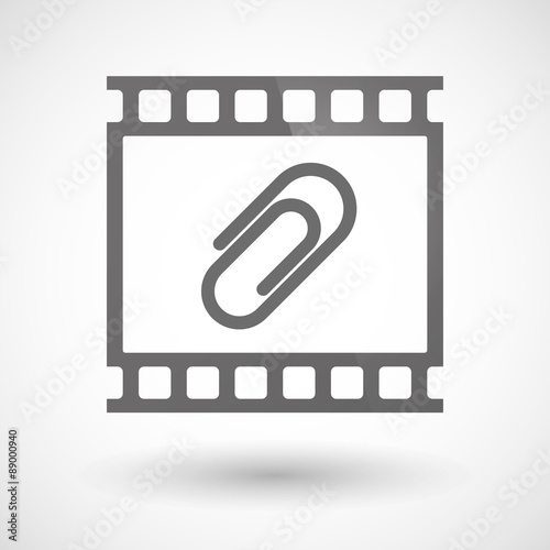 Photographic film icon with a clip