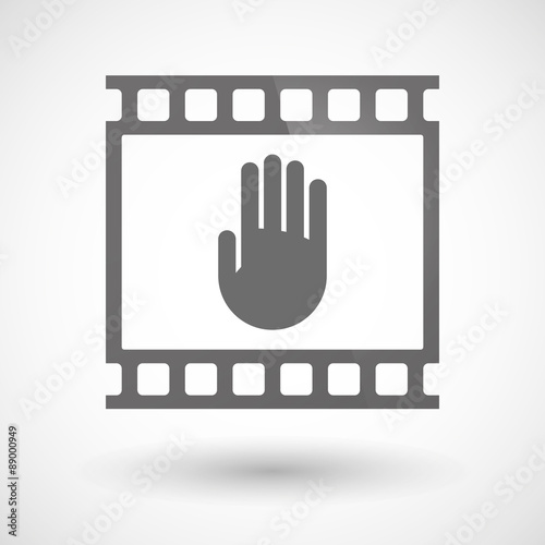 Photographic film icon with a hand