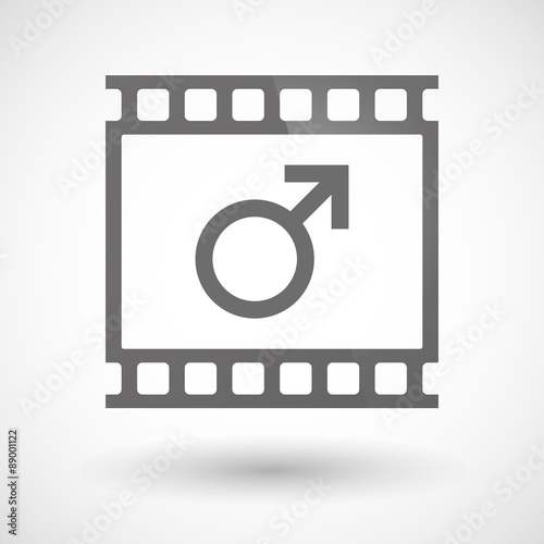 Photographic film icon with a male sign