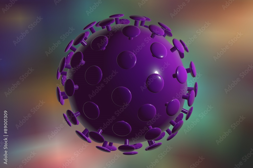 MERS virus. Digital illustration of Coronavirus, model of virus, virus ...