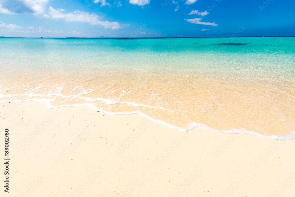 Beautiful sea and the white beach, Okinawa, Japan Beautiful sea and the white beach, Okinawa, Japan