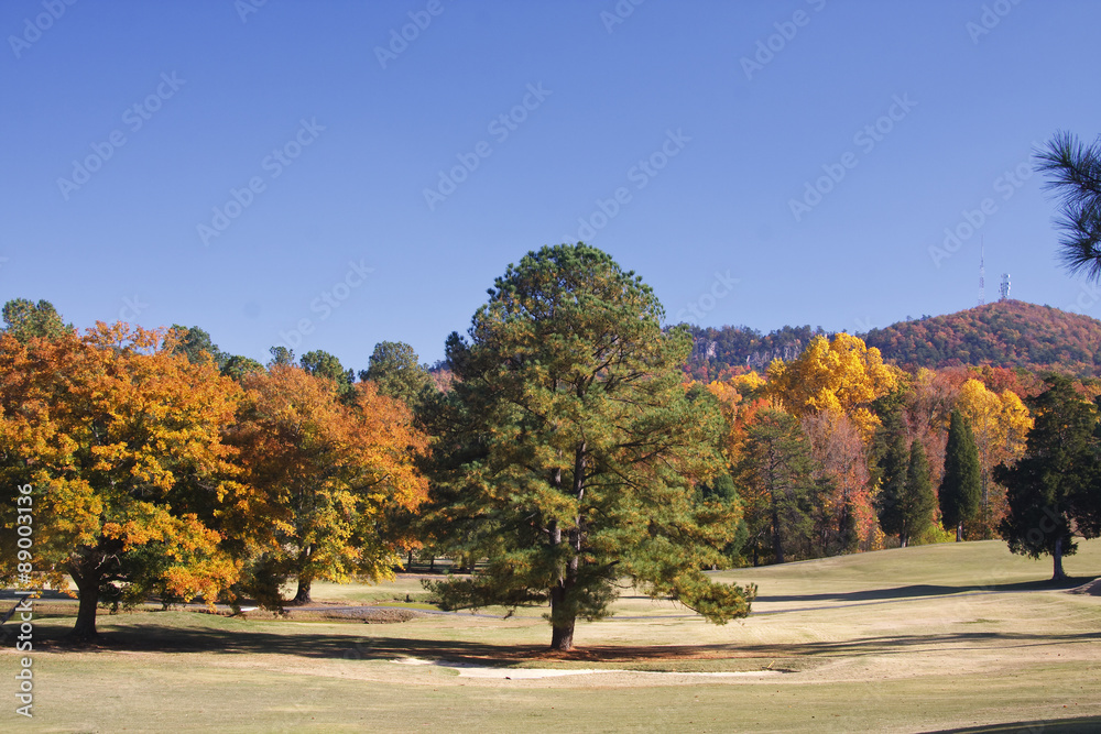 Crowders Mountain Golf Course in North Carolina during the Fall