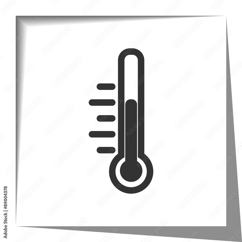 Temperature icon with cut out shadow effect Temperature icon with cut out shadow effect