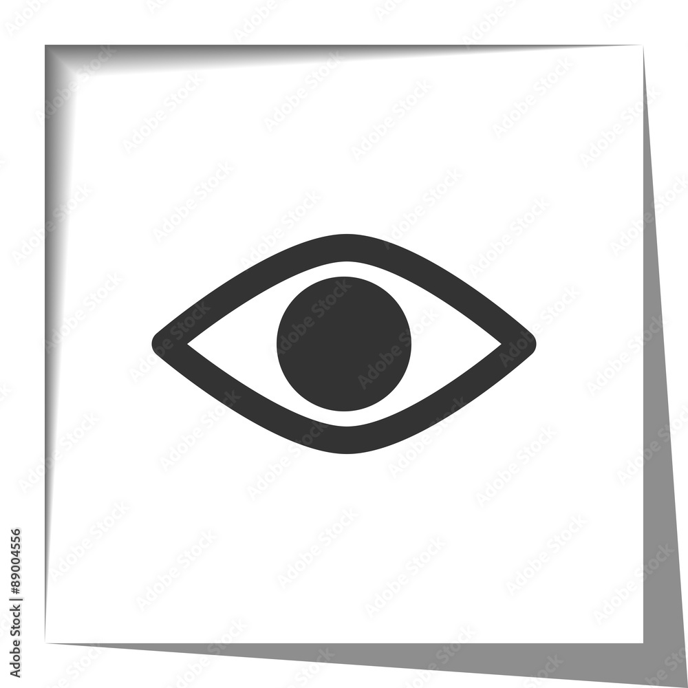 Eye Sight icon with cut out shadow effect Eye Sight icon with cut out shadow effect