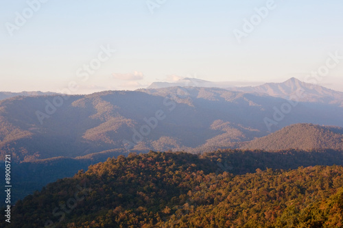 Landscape of high mountain and sky