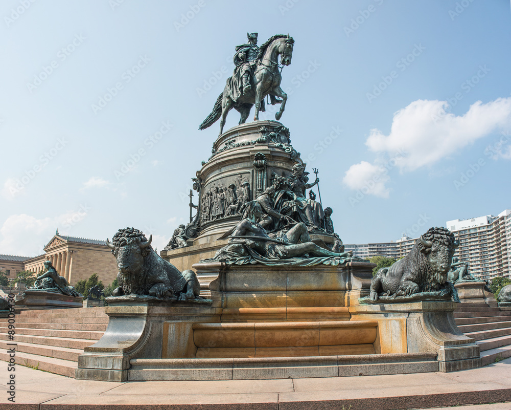 Eakins Oval (George Washington Fountain, The Washington Monument) Philadelphia Pennsylvania USA