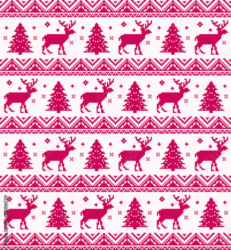 Christmas pixel pattern