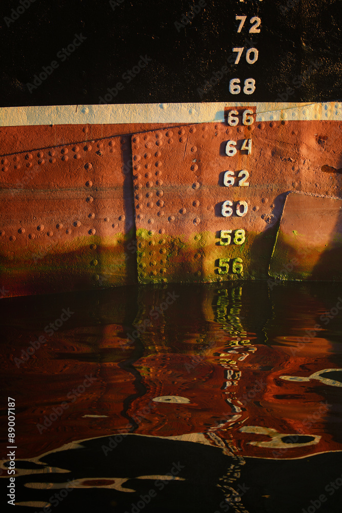 Foto Draft marks on a ship
