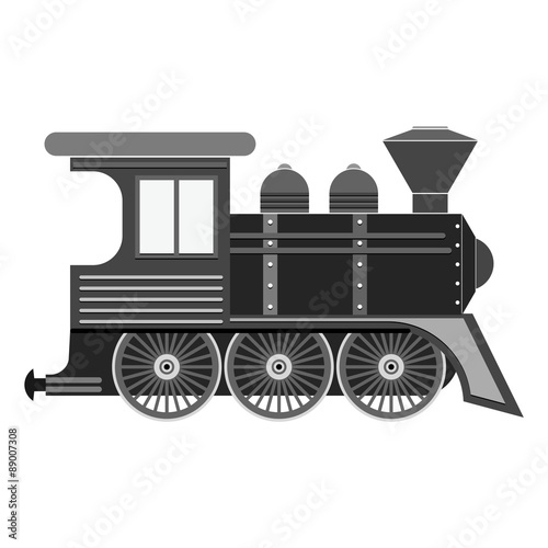 Steam Locomotive Train isolate on white
