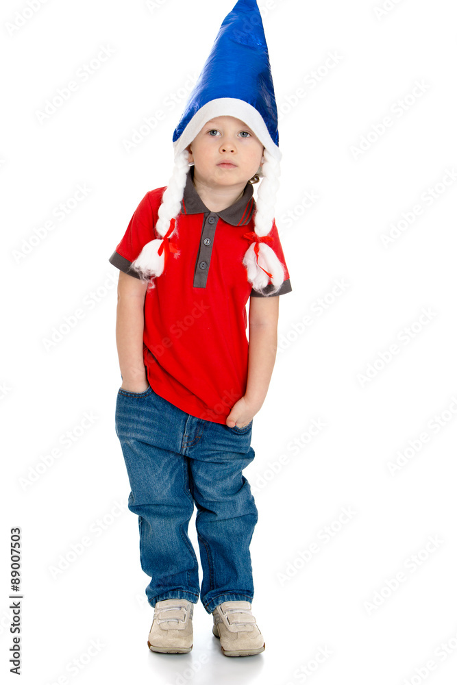 Little boy caps Santa Claus Little boy caps Santa Claus