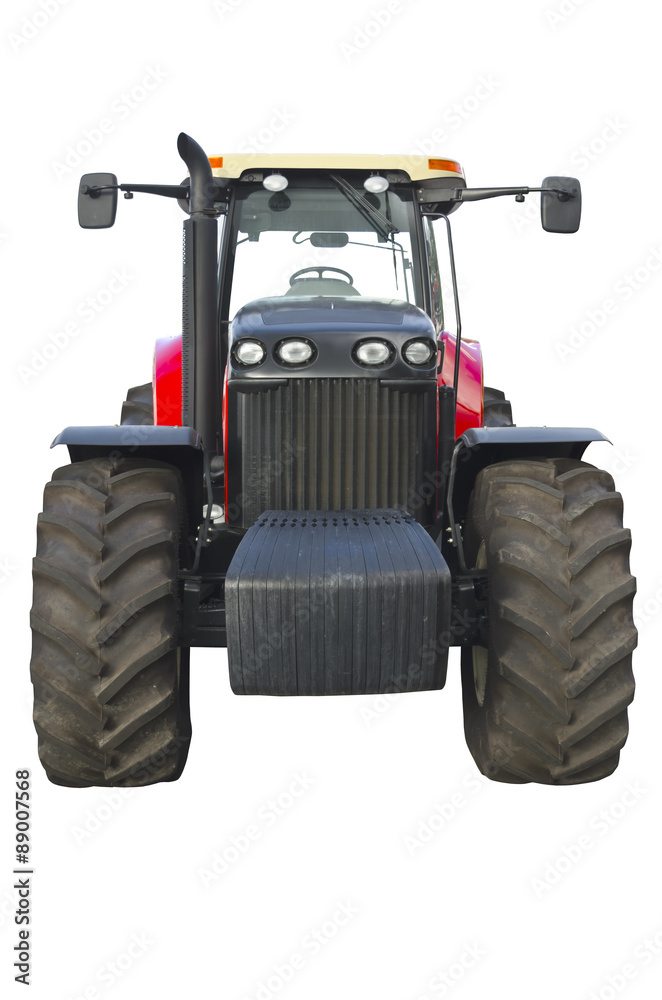 Obraz premium Agricultural tractor on a white background
