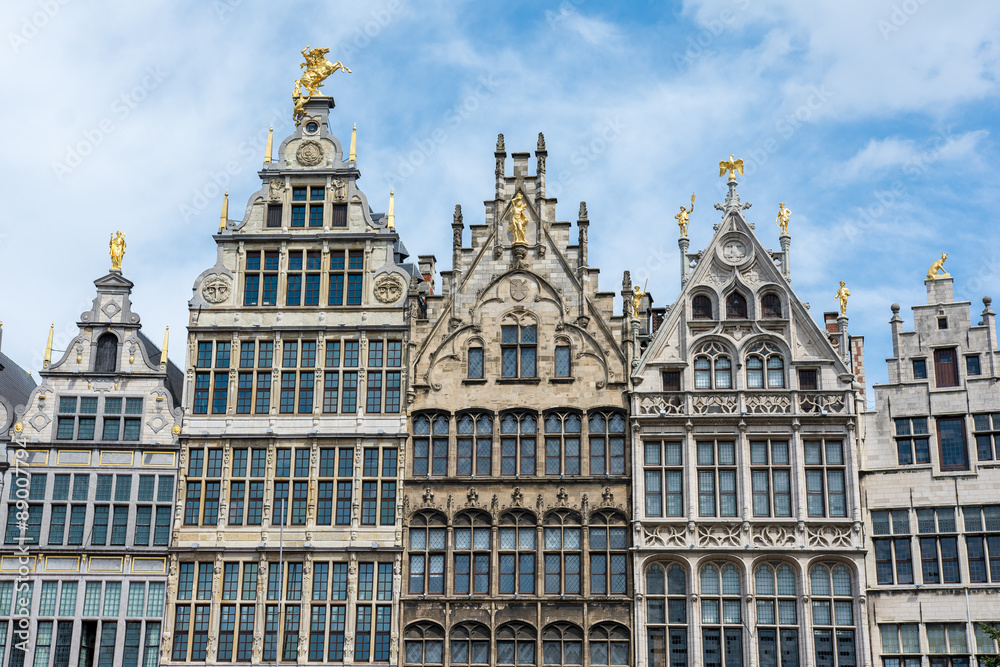 Old buildings in center of Antwerp, Belgium
