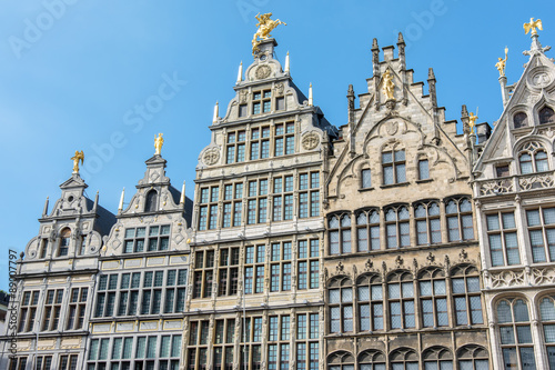 Old buildings in center of Antwerp, Belgium