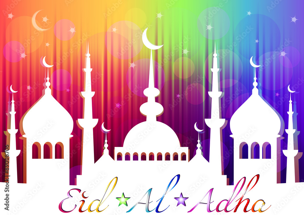 Card for greeting with Islam feast Eid al-Adha Card for greeting with Islam feast Eid al-Adha