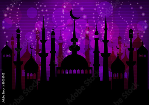Card for greeting with Islamic feasts