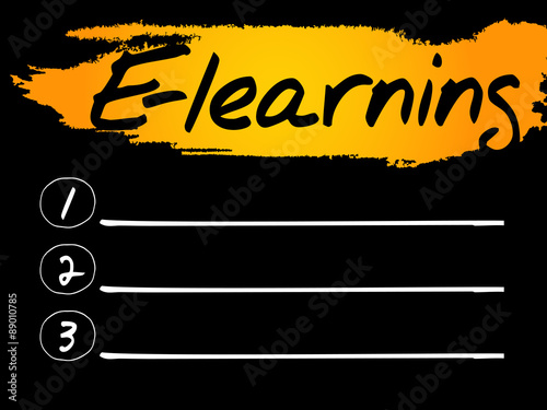 E-learning Blank List, vector concept background