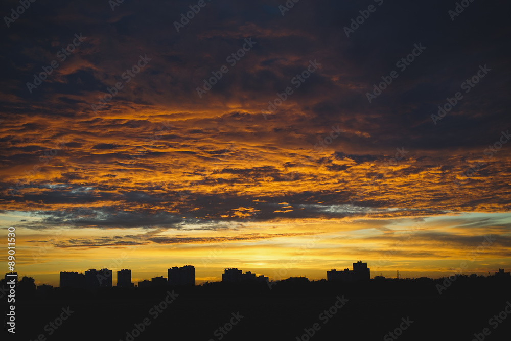 Decline over the city. Decline over the city.