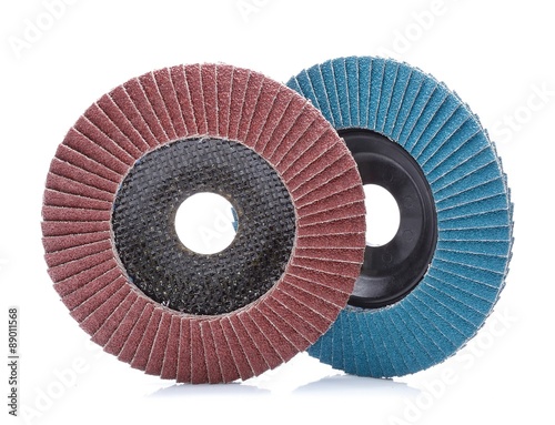 Abrasive wheels isolated on white background