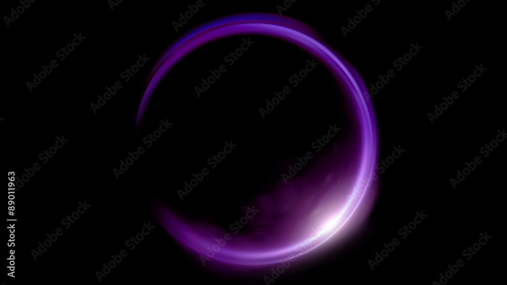 The circle shape of ring lens flares is rotating with dark background The circle shape of ring lens flares is rotating with dark background