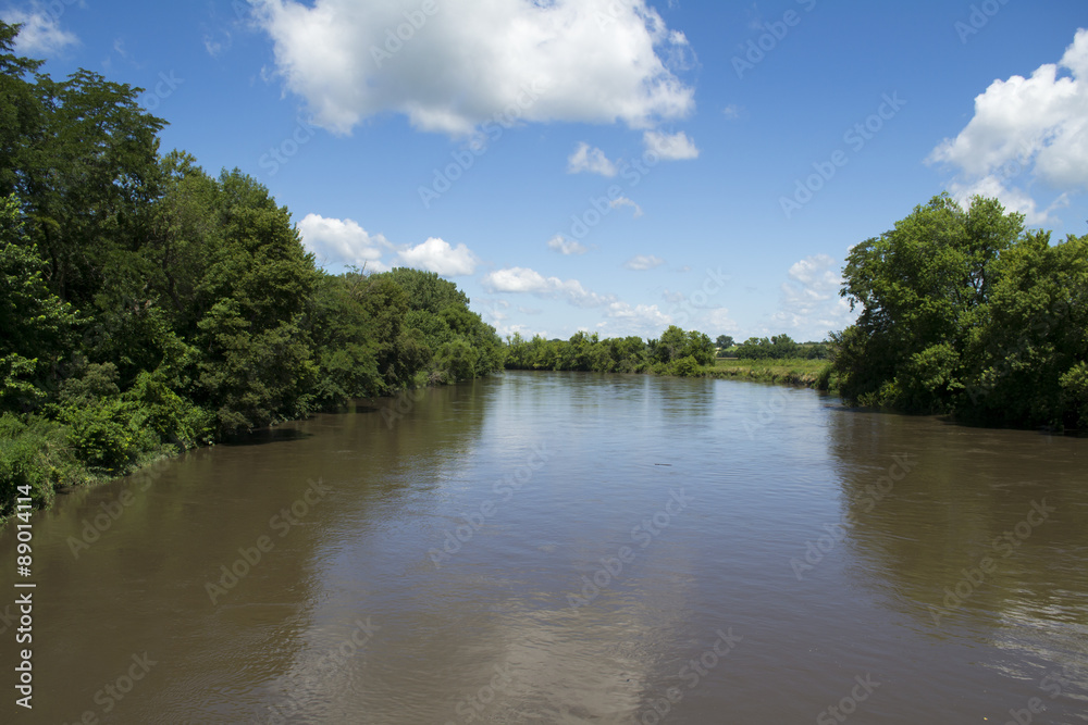 South Skunk River from Bridge near Metz, Iowa in Jasper County