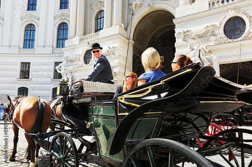 Vienna, Hofburg, fiaker ride photo