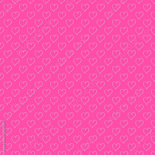 10 Heart shape vector seamless patterns (tiling). Pink color