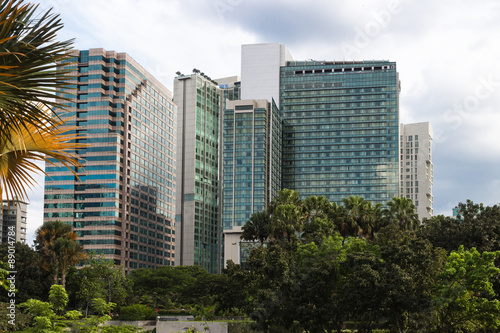 multi-storey modern office buildings