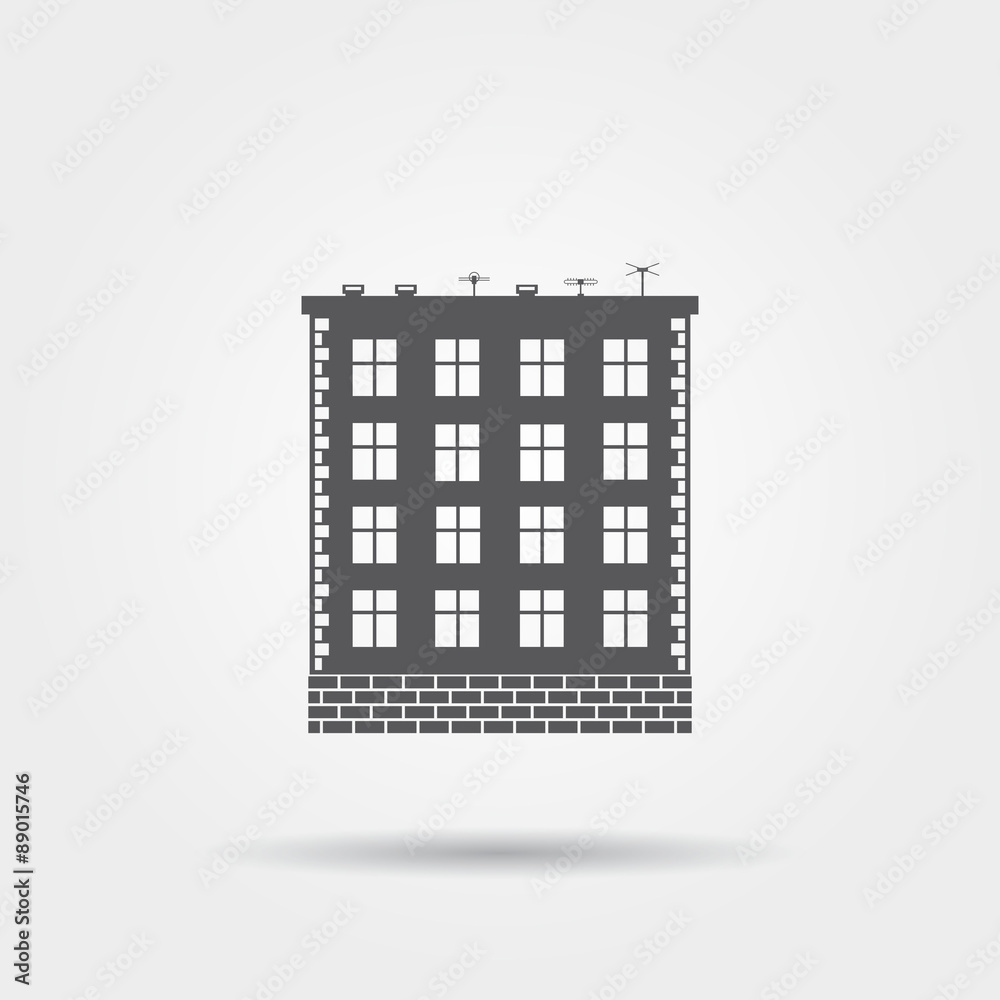 Apartment house vector icon Apartment house vector icon