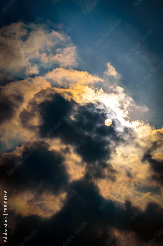 Dark clouds over the sun Dark clouds over the sun