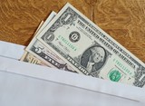 Dollar bills envelope im Umschlag 2