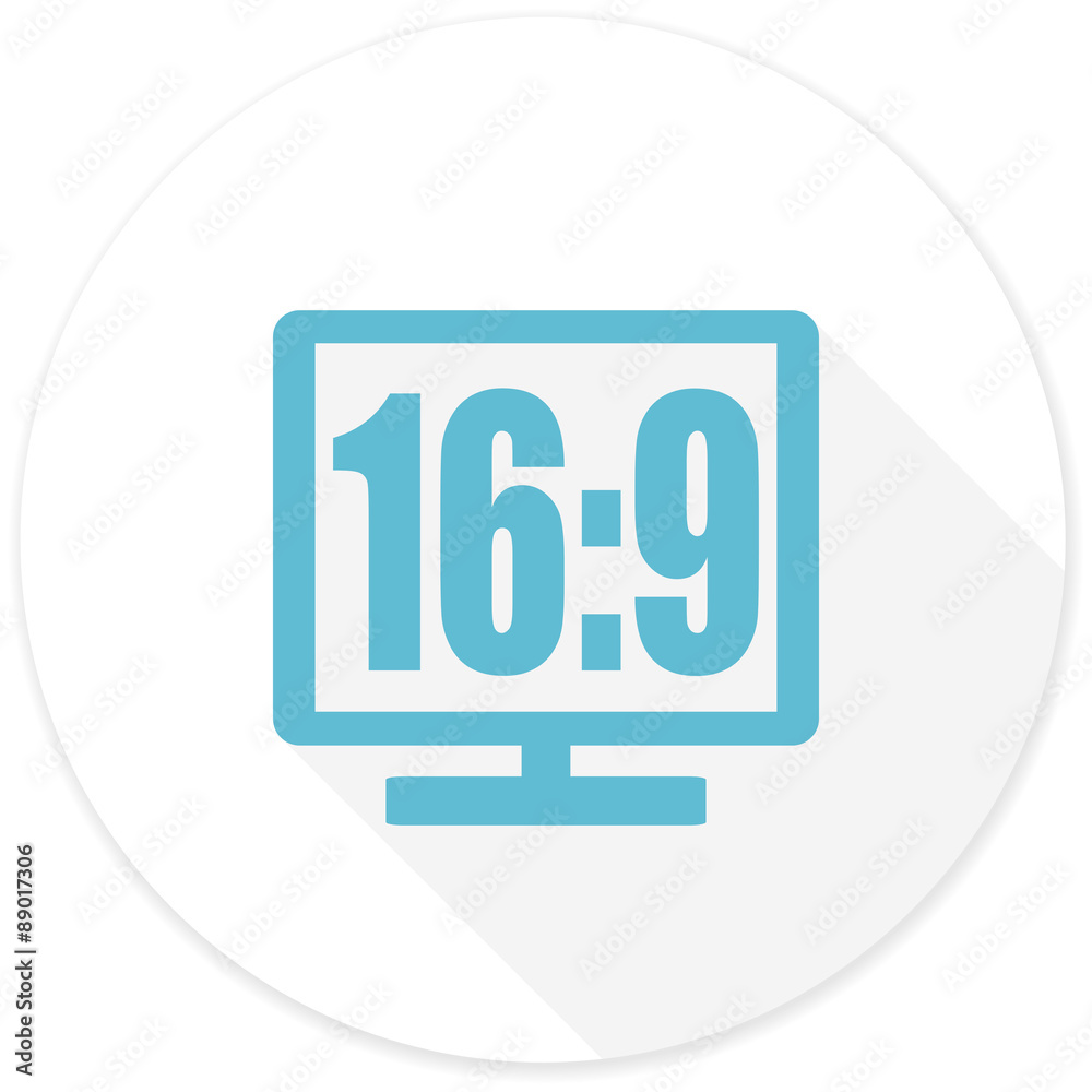 16 9 display flat design modern icon 16 9 display flat design modern icon