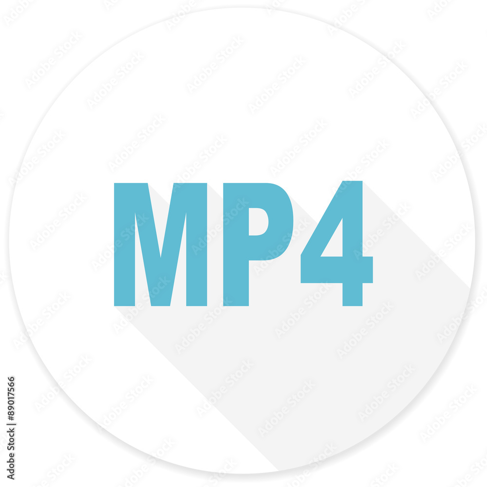 Obraz premium mp4 flat design modern icon