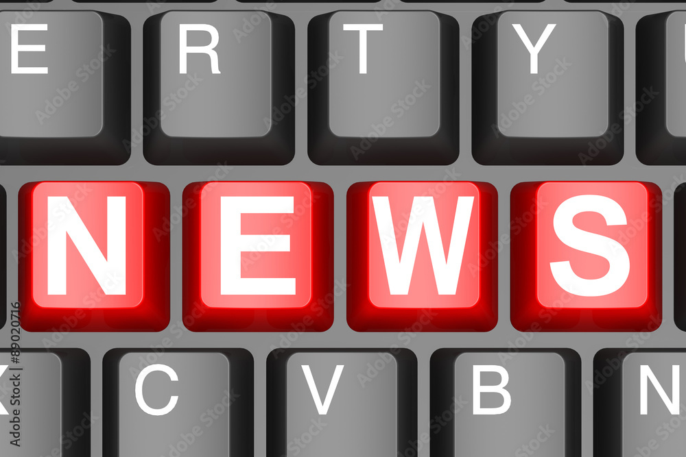News button on modern computer keyboard News button on modern computer keyboard