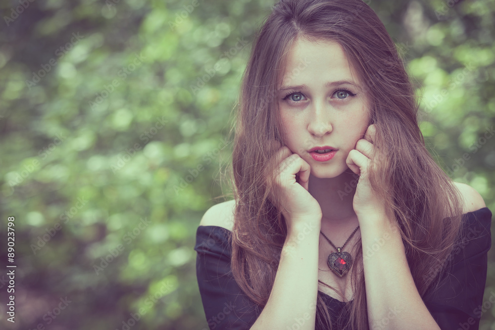 portrait of a beautiful young sad goth girl in an abandoned old portrait of a beautiful young sad goth girl in an abandoned old