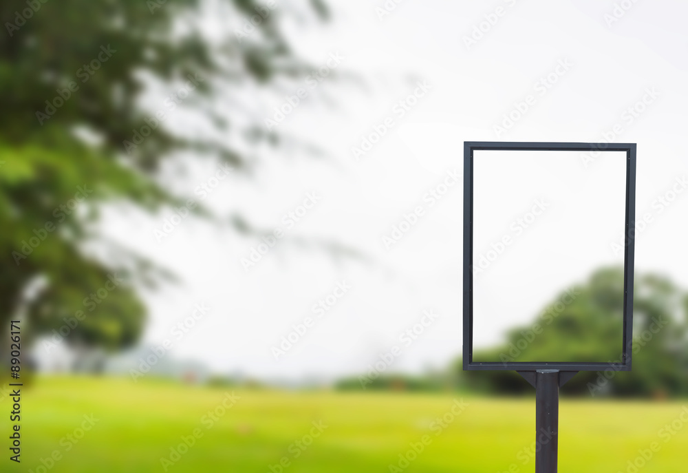 Fototapeta premium Empty billboard on nature