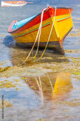  barques à anse Mourouk, île Rodrigues, Maurice