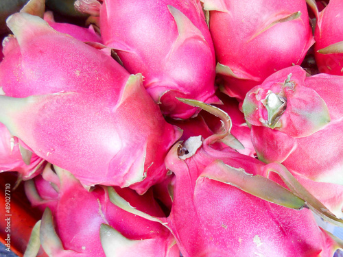 Dragon fruits.