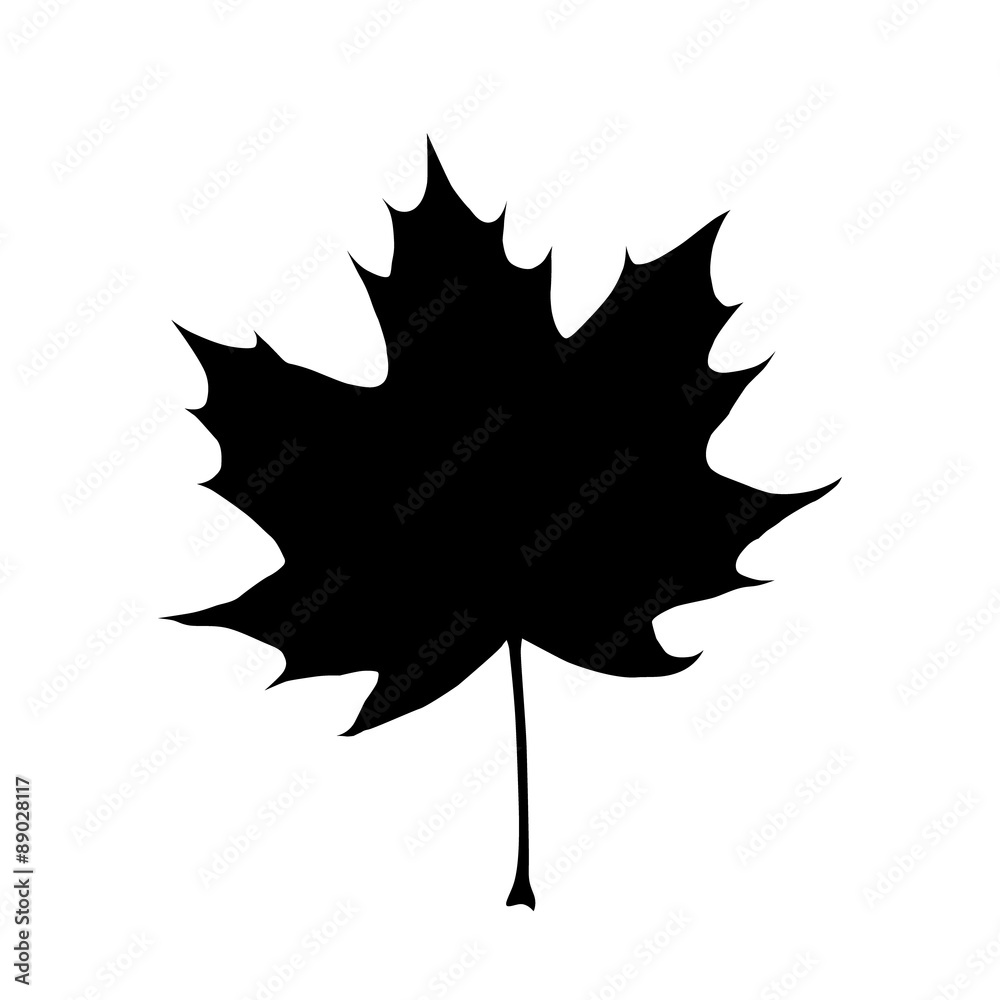 Organic and natural maple leaf flat icon for apps and websites Organic and natural maple leaf flat icon for apps and websites