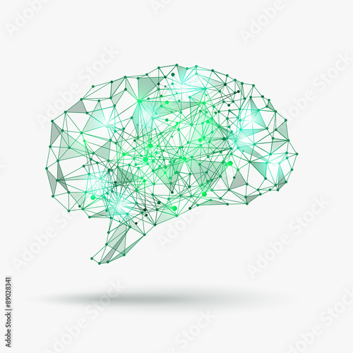 Low poly human brain