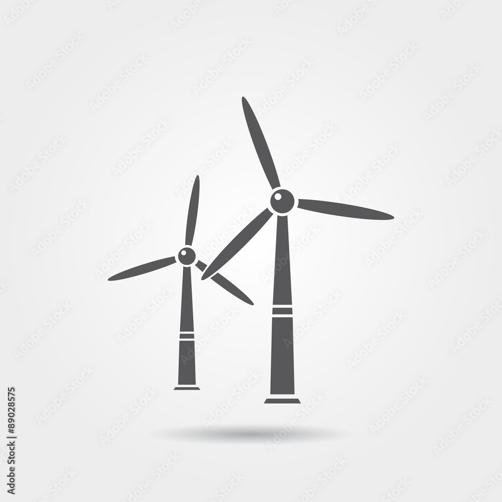 Windmills vector icon Windmills vector icon
