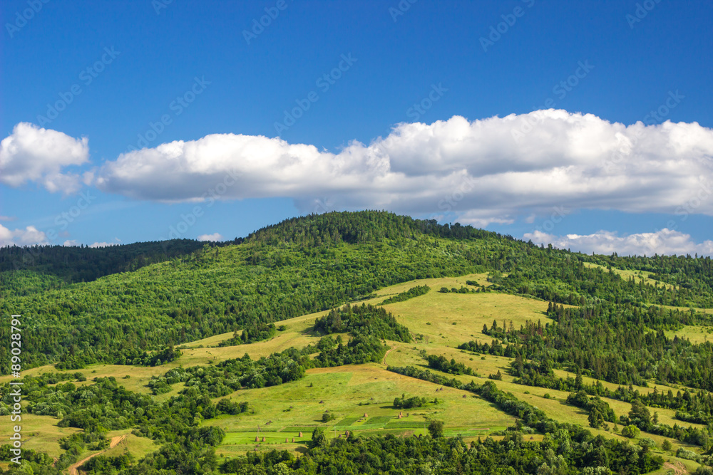 Fototapeta premium Beautiful panoramic mountain landscape