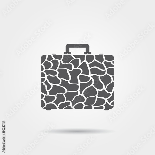 Leather briefcase icon