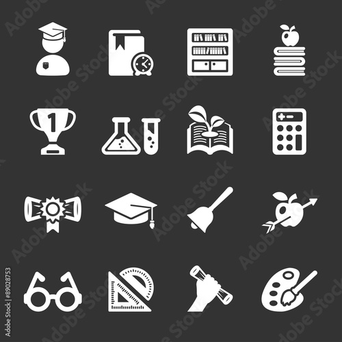 education icon set 2, vector eps10 photo